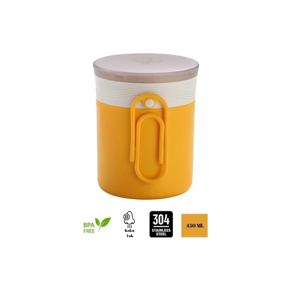 Vagon Çelik Lunch Box 450 Ml Sarı ürün görseli 1