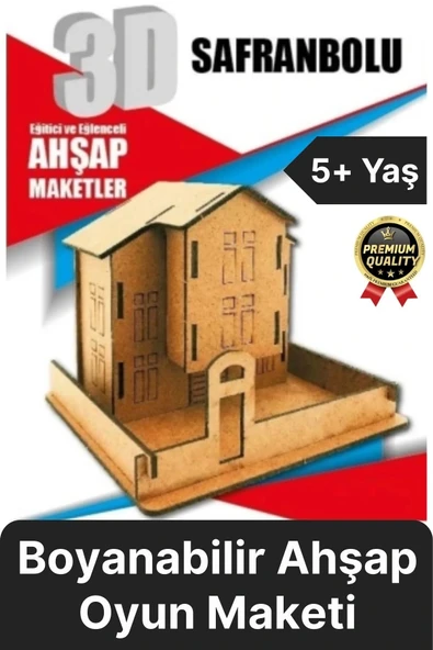 Premium Çocuk Eğitici Öğretici Zeka Geliştirici Boyanabilir 3 Boyutlu Demonte Ahşap Oyun Maketi ürün görseli 1