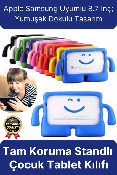 Kids Tutacaklı Apple Samsung Uyumlu 8.7 Inç Eğlenceli Karakterli Standlı Çocuk Tablet Kılıfı ürün görseli 1