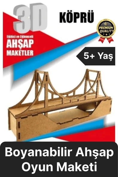 Premium Çocuk Eğitici Öğretici Zeka Geliştirici Boyanabilir 3 Boyutlu Demonte Ahşap Oyun Maketi ürün görseli 1