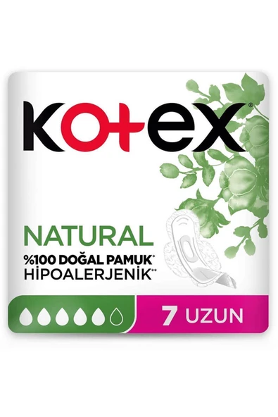 Kotex Natural Ultra Single Hijyenik Ped Uzun 7'li  Günlük Ped ürün görseli 1
