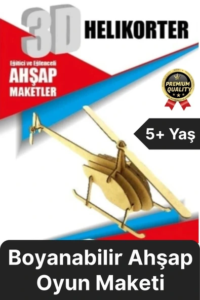 Premium Çocuk Eğitici Öğretici Zeka Geliştirici Boyanabilir 3 Boyutlu Demonte Ahşap Oyun Maketi ürün görseli 1