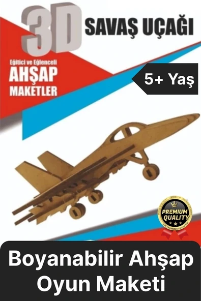 Premium Çocuk Eğitici Öğretici Zeka Geliştirici Boyanabilir 3 Boyutlu Demonte Ahşap Oyun Maketi ürün görseli 1