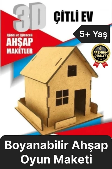 Premium Çocuk Eğitici Öğretici Zeka Geliştirici Boyanabilir 3 Boyutlu Demonte Ahşap Oyun Maketi ürün görseli 1