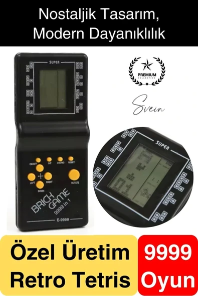 Nostaljik El Atarisi Tetris Konsol Oyuncak Pilli Unutulmayan Taşınabilir Retro Game Boy Eğlendirici ürün görseli 1