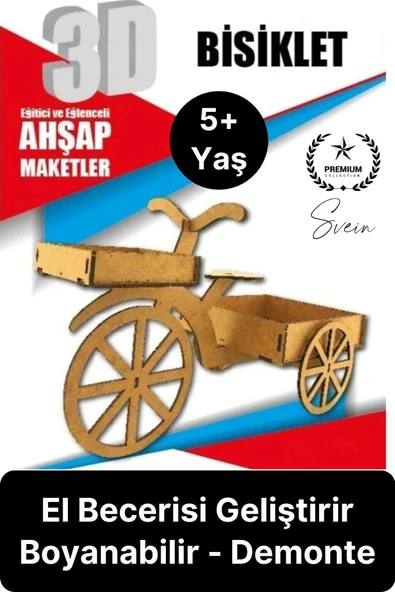 Özel Üretim 3 Boyutlu Minyatür Ham Ahşap Maket Boyanabilir Eğitici Öğretici Motor Beceri Hobi Oyun ürün görseli 1