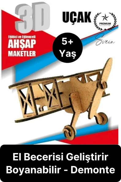 Özel Üretim 3 Boyutlu Minyatür Ham Ahşap Maket Boyanabilir Eğitici Öğretici Motor Beceri Hobi Oyun ürün görseli 1