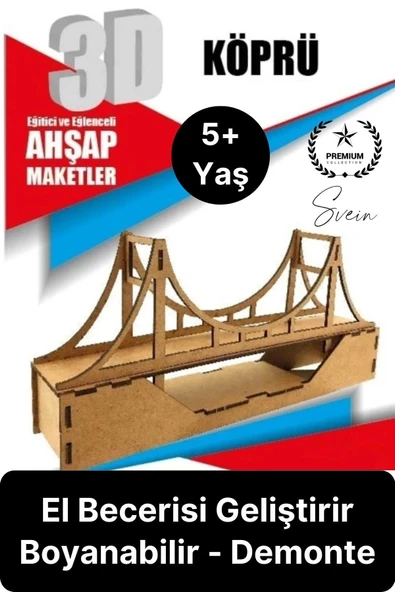 Özel Üretim 3 Boyutlu Minyatür Ham Ahşap Maket Boyanabilir Eğitici Öğretici Motor Beceri Hobi Oyun ürün görseli 1