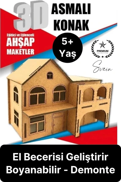 Özel Üretim 3 Boyutlu Minyatür Ham Ahşap Maket Boyanabilir Eğitici Öğretici Motor Beceri Hobi Oyun ürün görseli 1