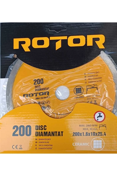 Elmas Disk 200x1.6x25.4 (SÜREKLİ) - Seramik, Taş ve Mermer kesmek için ürün görseli 1