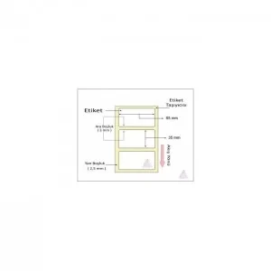 KUŞE BARKOD ETİKETİ 35X65 1000Lİ - Resim 2