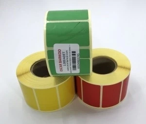RENKLİ TERMAL BARKOD ETİKETİ 30X50 1000 ADET ürün görseli 1