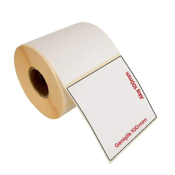 Termal Geniş Barkod Etiketi 100x100mm (500 lü Rulo) ürün görseli 1