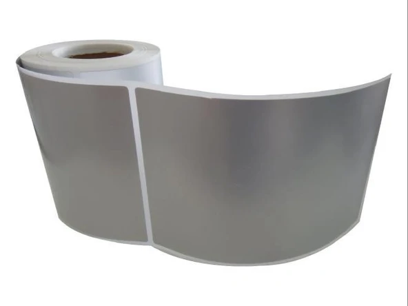 SİLVER MAT BARKOD ETİKETİ 150X100 TEKLİ 200 ADET ürün görseli 1