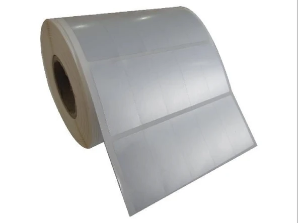 SİLVER MAT BARKOD ETİKETİ 40X20 5 Lİ 5000 ADET ürün görseli 1