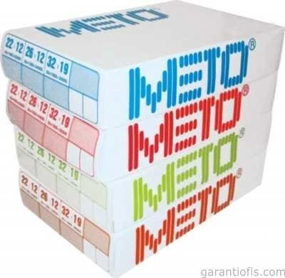 Renkli Orjinal Meto Etiketleri (2 Numara - 42 li Paket) ürün görseli 1
