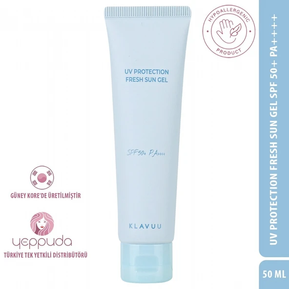 Klavuu Uv Protection Fresh Sun Gel Spf 50+ Pa++++ - Kore İncisi Özlü Nemlendirici Güneş Koruyucu Jel ürün görseli 1