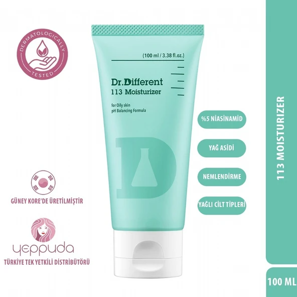 Dr.Different 113 Moisturizer - Yağlı ve Hassas Cilt Tipleri İçin Yağ Asidi İçerikli Nemlendirici Krem ürün görseli 1