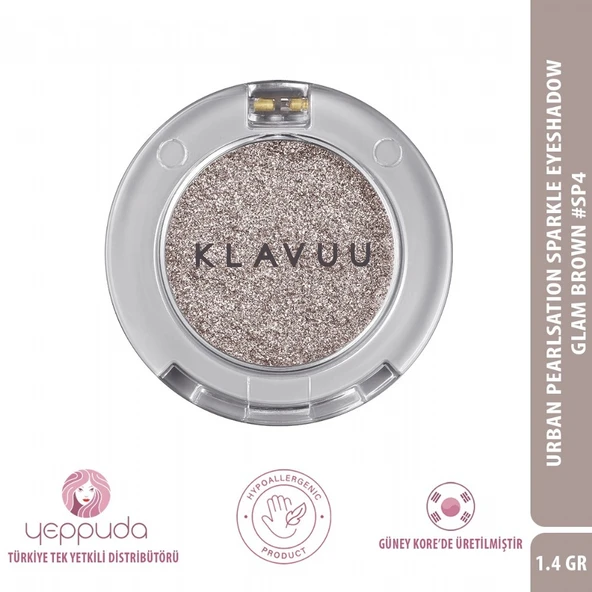 Klavuu Urban Pearlsation Sparkle Eyeshadow Glam Brown #Sp4 - İnci Tozu İçeren Far ürün görseli 1