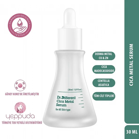 Dr.Different Cica Metal Serum - Derma Metal ve Cica İçerikli Bariyer Güçlendirici & Yatıştırıcı Serum ürün görseli 1