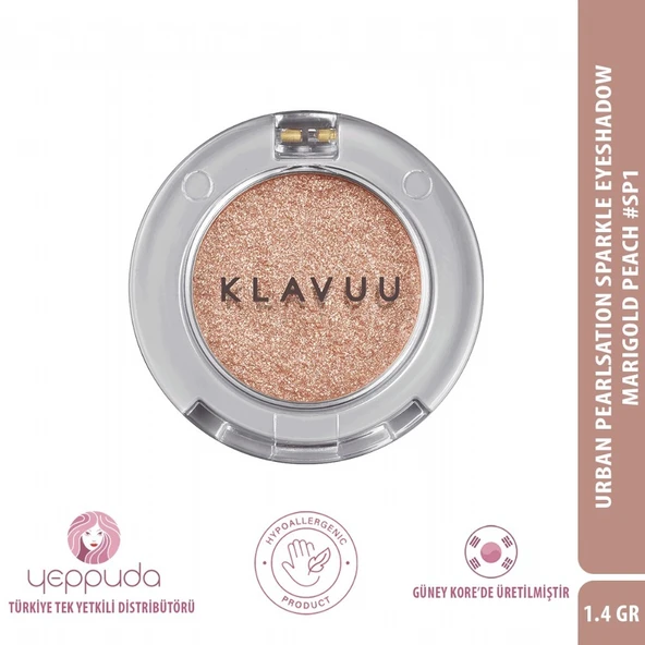 Klavuu Urban Pearlsation Sparkle Eyeshadow - Marigold Peach #Sp1 - İnci Tozu İçeren Far ürün görseli 1