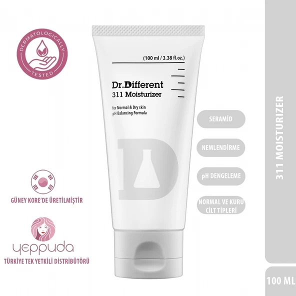 Dr.Different 311 Moisturizer - Kuru ve Normal Cilt Tipleri İçin Seramid İçerikli Nemlendirici Krem ürün görseli 1