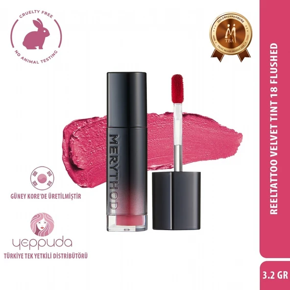 Merythod Reeltattoo Velvet Tint 18 Flushed - Mat Bitişli Kadifemsi Dokulu Tint ürün görseli 1