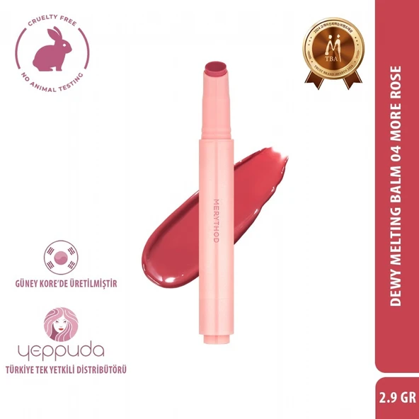 Merythod Dewy Melting Balm 04 More Rose - Yoğun Nemlendirici ve Parlak Bitişli Dudak Balmı ürün görseli 1