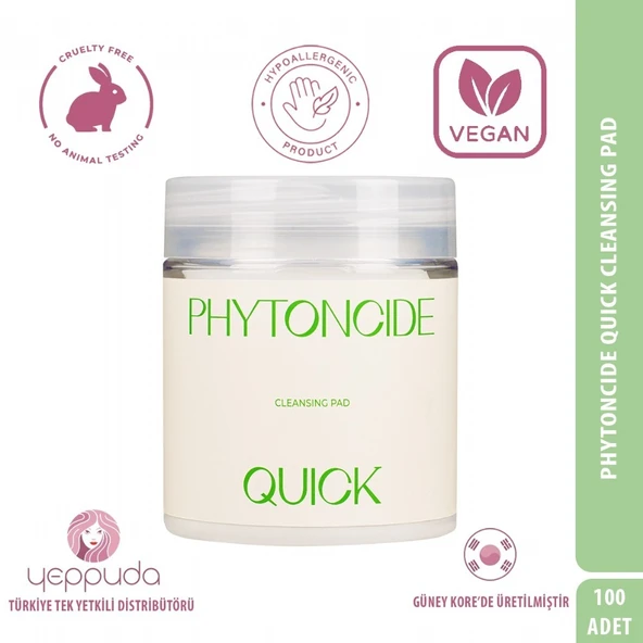 Klavuu Phytoncide Quick Cleansing Pad - Fitonsit İçerikli Kuruluk Hissi Bırakmayan Vegan Temizleyici Ped ürün görseli 1