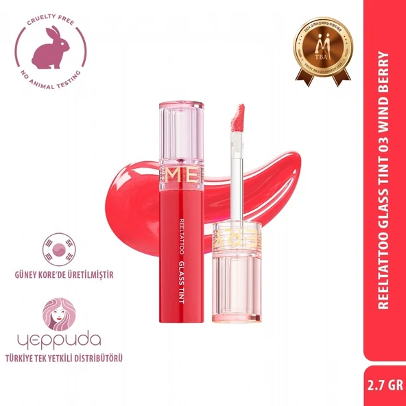 Merythod Reeltattoo Glass Tint 03 Wind Berry - Parlak Bitişli Tint ürün görseli 1