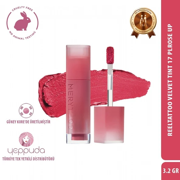 Merythod Reeltattoo Velvet Tint 17 Plrose Up - Mat Bitişli Kadifemsi Dokulu Tint ürün görseli 1