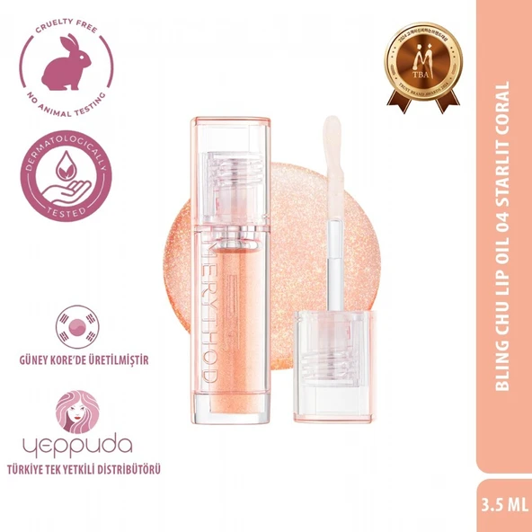 Merythod Bling Chu Lip Oil 04 Starlit Coral - Besleyici ve Nemlendirici Renkli Dudak Yağı ürün görseli 1