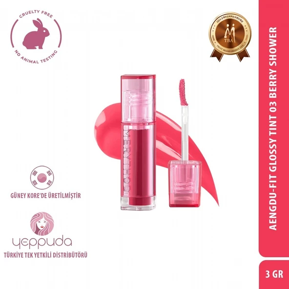 Merythod Aengdu-Fit Glossy Tint 03 Berry Shower - Yoğun Pigmentli Parlak Tint ürün görseli 1