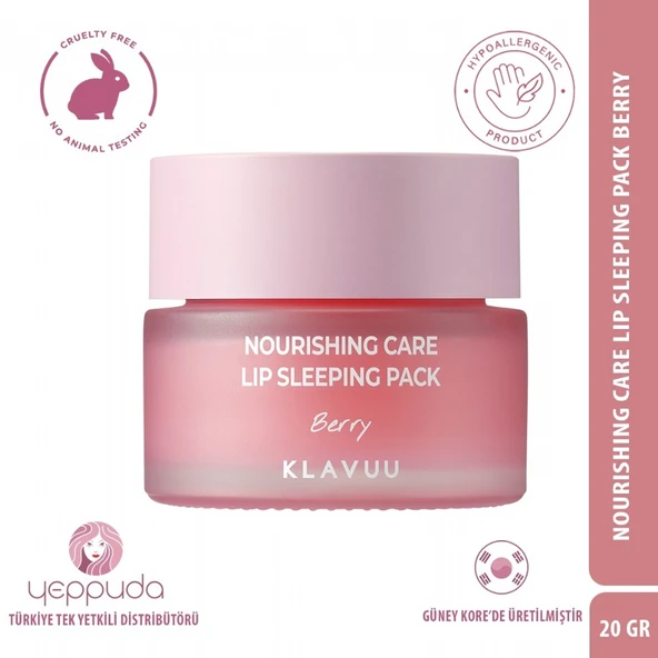 Klavuu Nourishing Care Lip Sleeping Pack Berry - Orman Meyveleri Özlü Besleyici Dudak Bakım Gece Maskesi ürün görseli 1