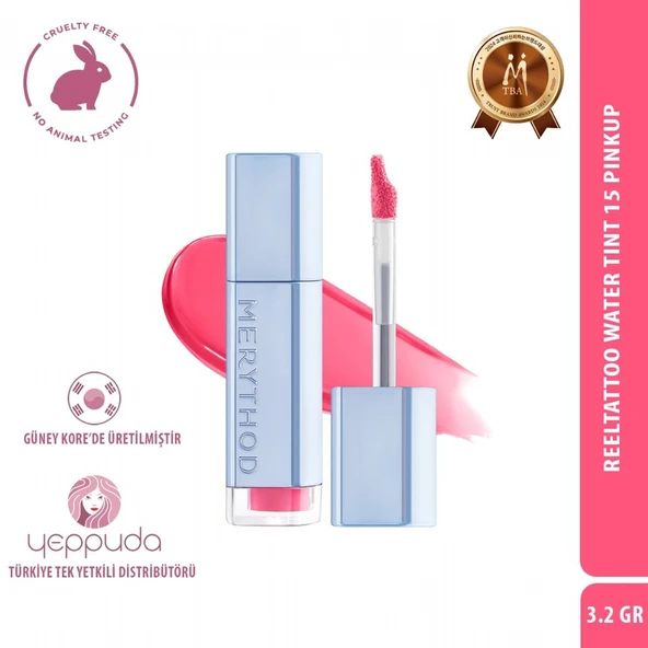 Merythod Reeltattoo Water Tint 15 Pinkup - Gün Boyu Kalıcı Doğal Görünüm Sağlayan Tint ürün görseli 1