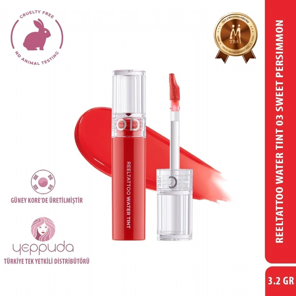 Merythod Reeltattoo Water Tint 03 Sweet Persimmon - Gün Boyu Kalıcı Doğal Görünüm Sağlayan Tint ürün görseli 1