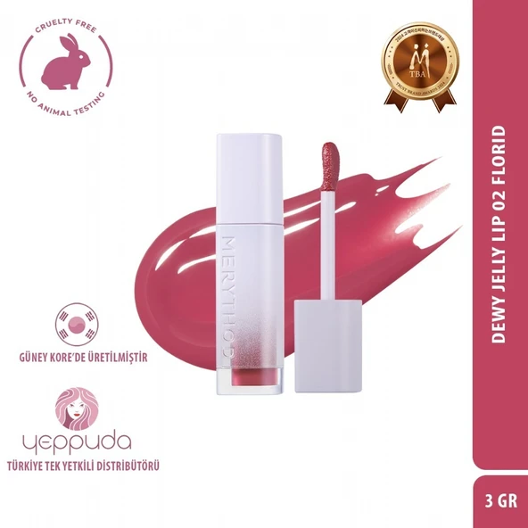 Merythod Dewy Jelly Lip 02 Florid - Parlak ve Nemli Görünüm Sağlayan Tint ürün görseli 1