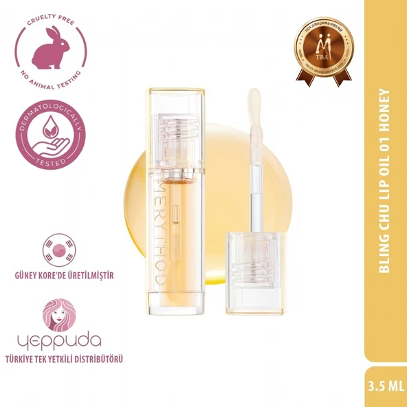 Merythod Bling Chu Lip Oil 01 Honey - Besleyici ve Nemlendirici Renkli Dudak Yağı ürün görseli 1