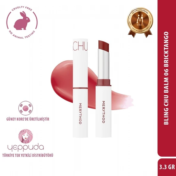 Merythod Bling Chu Balm 06 Bricktango - Renkli Dudak Balmı ürün görseli 1