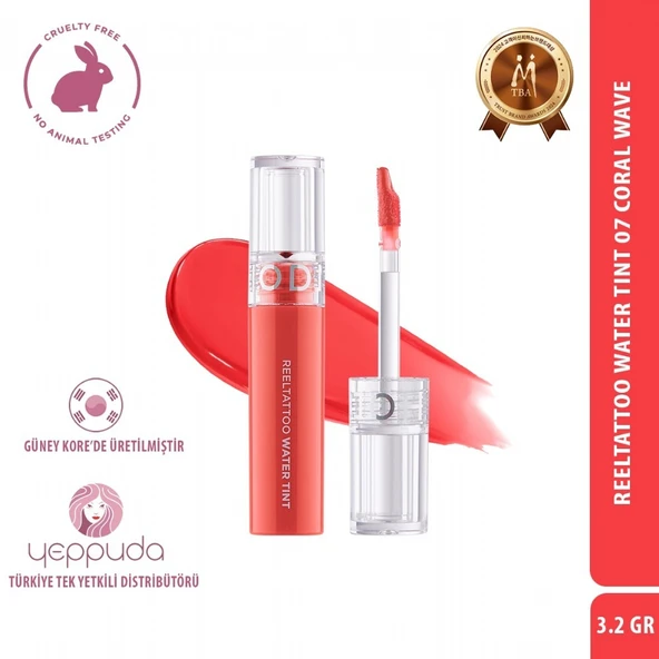 Merythod Reeltattoo Water Tint 07 Coral Wave - Gün Boyu Kalıcı Doğal Görünüm Sağlayan Tint ürün görseli 1
