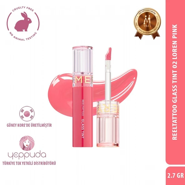 Merythod Reeltattoo Glass Tint 02 Loren Pink - Parlak Bitişli Tint ürün görseli 1