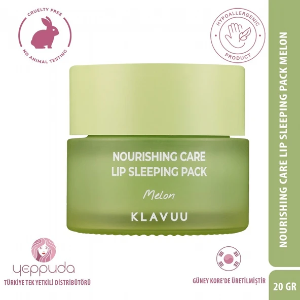 Klavuu Nourishing Care Lip Sleeping Pack Melon - Kavun Özlü Besleyici Dudak Bakım Gece Maskesi ürün görseli 1