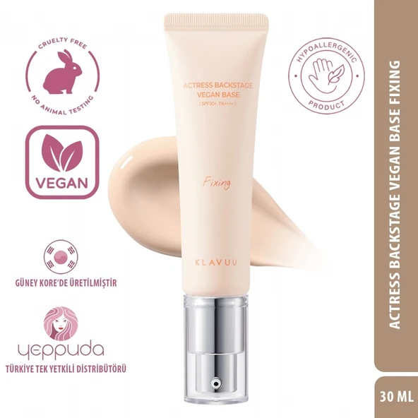 Klavuu Actress Backstage Vegan Base Fixing - Vegan Tone-Up Makyaj Bazı ürün görseli 1