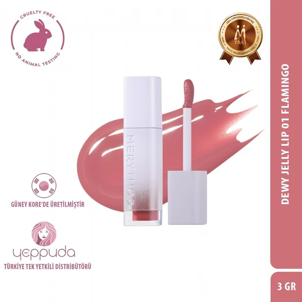 Merythod Dewy Jelly Lip 01 Flamingo - Parlak ve Nemli Görünüm Sağlayan Tint ürün görseli 1