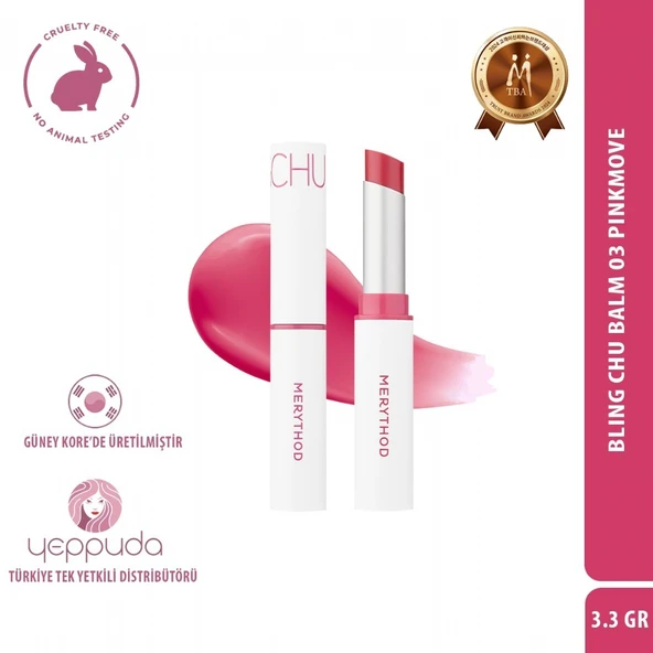 Merythod Bling Chu Balm 03 Pinkmove - Renkli Dudak Balmı ürün görseli 1