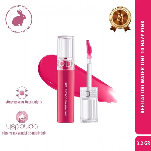 Merythod Reeltattoo Water Tint 10 Hazy Pink - Gün Boyu Kalıcı Doğal Görünüm Sağlayan Tint ürün görseli 1