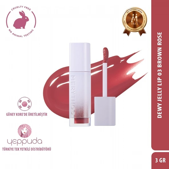 Merythod Dewy Jelly Lip 03 Brown Rose - Parlak ve Nemli Görünüm Sağlayan Tint ürün görseli 1