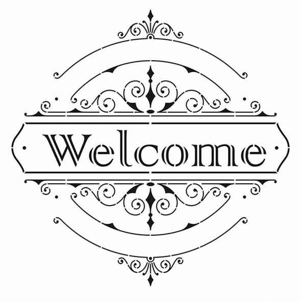 HOME DECOR STENCIL HD-43 45X45 ürün görseli 1