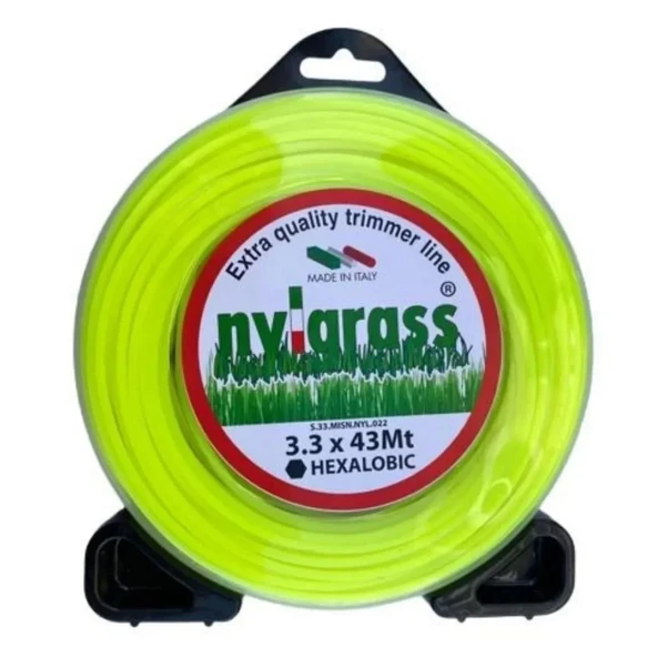 Nylgrass Misina 3.3mm 43 Mt 6 Köşe Sarı ürün görseli 1