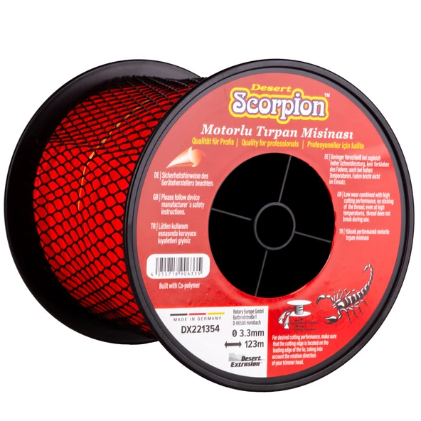 Desert Scorpion Misina 3.3mm 123m Kırmızı 3 Köşe ürün görseli 1